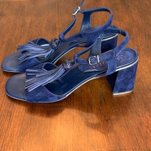 Hispanitas Navy Sandals with Tassel.
